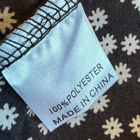 Princess Polly Black White Floral Print Skirt Midi High Slit Flowy Trendy Size 4 - Picture 10 of 10